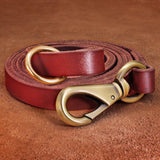 Extra Long Genuine Leather Dog Leash - 12: FancyPetTags.com