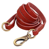 Extra Long Genuine Leather Dog Leash - 16: FancyPetTags.com