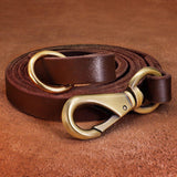 Extra Long Genuine Leather Dog Leash - 11: FancyPetTags.com