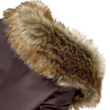 Faux Fur Collar Leather Pet Jacket Harness - 11: www.FancyPetTags.com