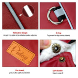 Faux Fur Collar Leather Pet Jacket Harness - 8: www.FancyPetTags.com
