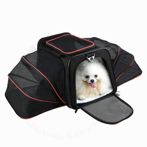Flexi Expandable Soft Crate Travel Bag - 1: FancyPetTags.com