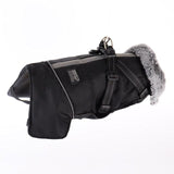 Furry Thick Fleece Winter Dog Jacket with Removable Back Clip Harness - 18: FancyPetTags.com