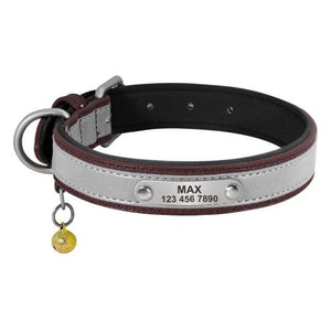 High Reflective Personalized Pet Collar with Bell - 1: FancyPetTags.com