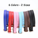 Premium Small Personalized Leather Collar with Bell - 10: FancyPetTags.com