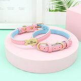 Premium Small Personalized Leather Collar with Bell - 7: FancyPetTags.com