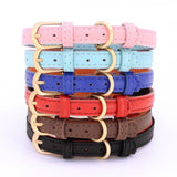 Premium Small Personalized Leather Collar with Bell - 9: FancyPetTags.com