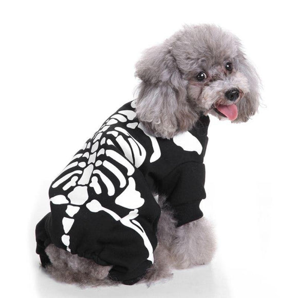 Printed Skeleton Pet Costume - www.FancyPetTags.com