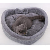Universal Dog Bed Print Pet Heart-shaped Nest Kennel Super Soft Cotton Velvet Winter Warm Pet Cat Nest Winter Dog Bed Cats Nest - www.FancyPetTags.com