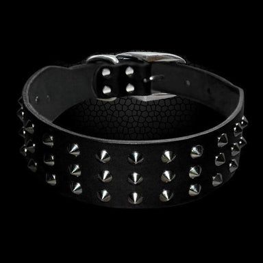 Rivets Studded Genuine Leather Collar | FancyPetTags.com