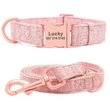 Rosy Fashion Collar & Leash combo FancyPetTags