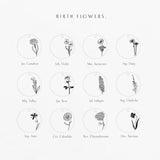 Shiny Birth Month Flower (Double Sided) - FancyPetTags.com