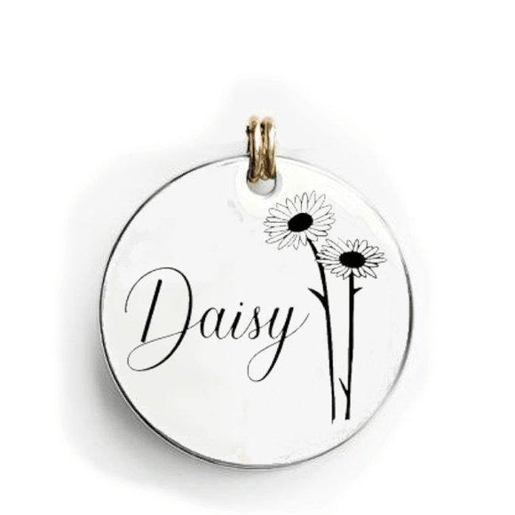 Shiny Birth Month Flower (Double Sided) - www.FancyPetTags.com