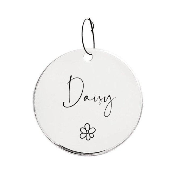 Shiny Simple Design Tag (Double Sided) - www.FancyPetTags.com