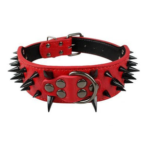 Spiked Leatherette Anti-Bite Collar - 1: FancyPetTags.com