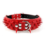 Spiked Leatherette Anti-Bite Collar - 12: FancyPetTags.com