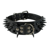 Spiked Leatherette Anti-Bite Collar - 14: FancyPetTags.com