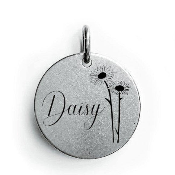 Timeless Birth Month Flower (Double Sided) - www.FancyPetTags.com