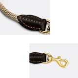 Trend Setting Hemp Rope Genuine Leather Leash - 5: FancyPetTags.com