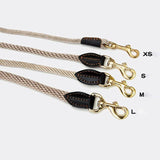 Trend Setting Hemp Rope Genuine Leather Leash - 3: FancyPetTags.com