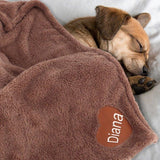 Ultra Soft Personalized Double Sided Fleece Pet Blanket - 3: FancyPetTags.com